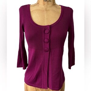 INC International Concepts Babydoll Button Cardigan Flare Sleeve S NWOT